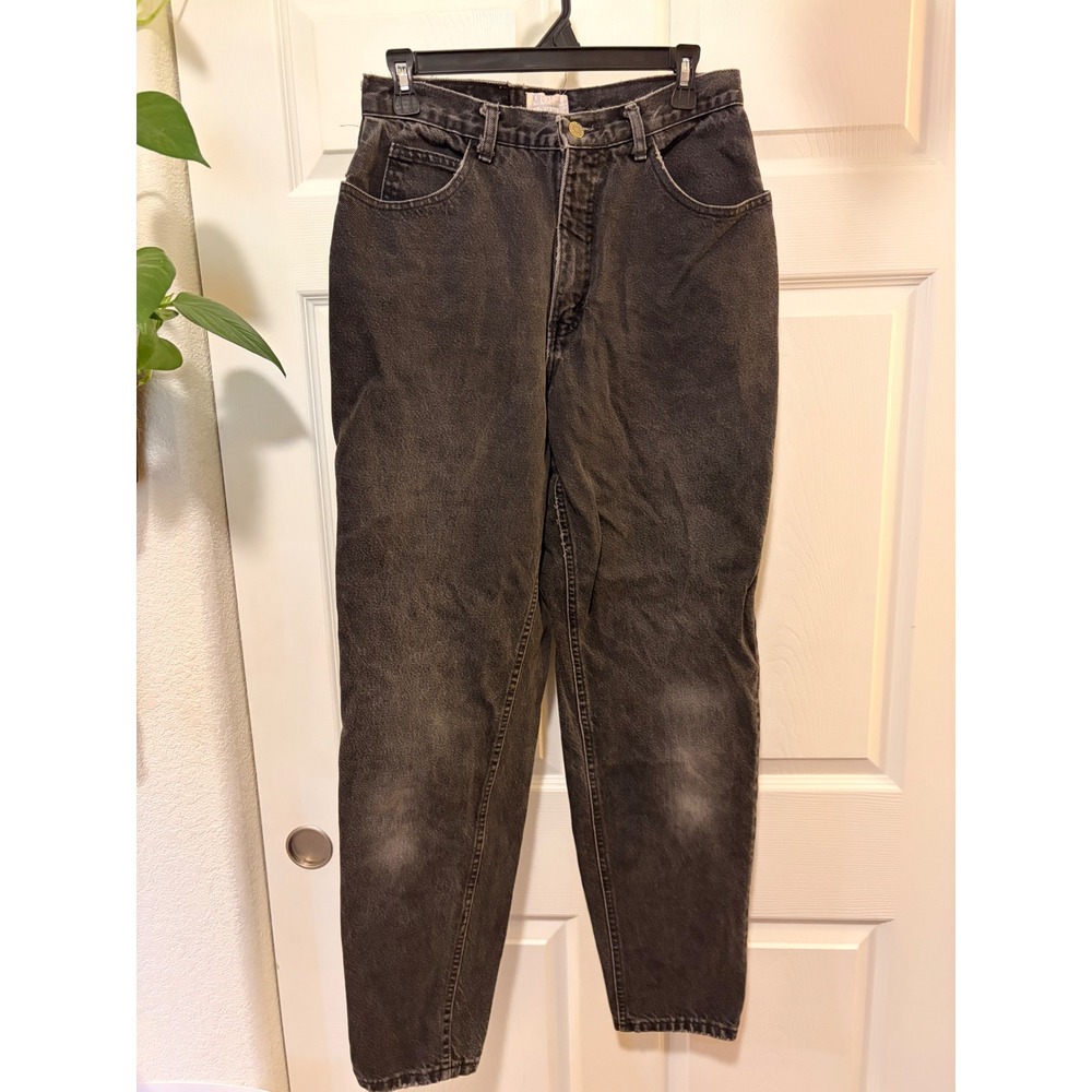 Vintage Moda International The London Jean Black High Waisted Mom Jeans Sz 12